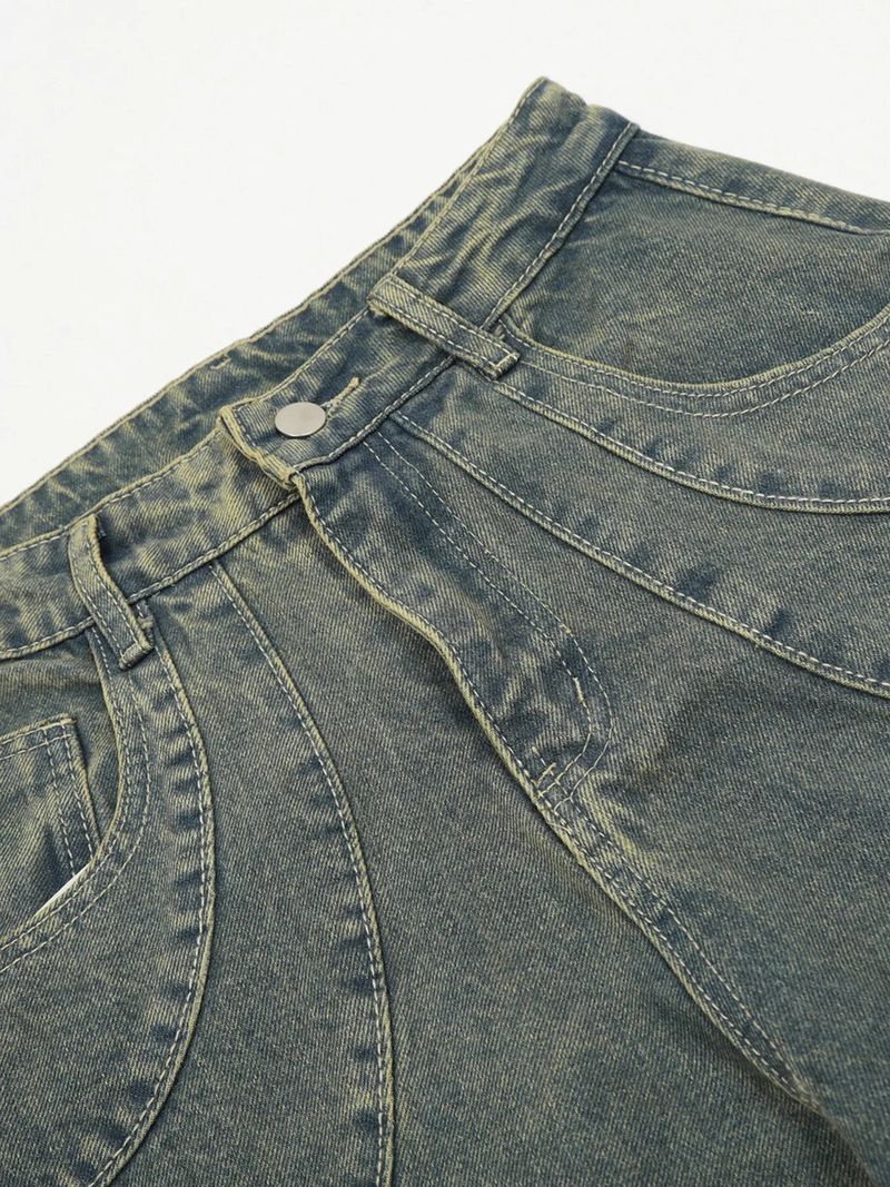 jeans Men's Wide Leg Jeans - Stretch Pocketed | Cotton Blend fashique fusion
