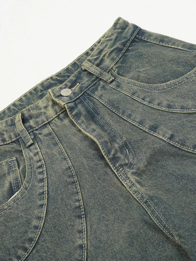 jeans Men's Wide Leg Jeans - Stretch Pocketed | Cotton Blend fashique fusion