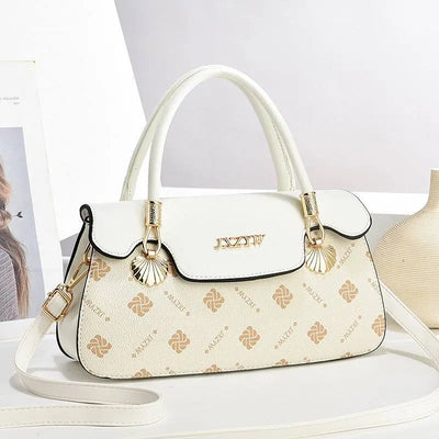 Antique White Vintage Exquisite Letter-printed Women's Handbag Fashion Printed Casual Simple Handbag Women's Cross-body Bag
