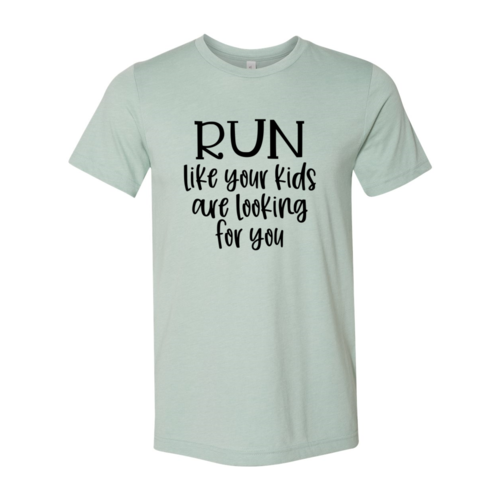 T-shirts Heather Peach Run Like Your Kids Shirt - Unisex Run T-Shirt fashique fusion
