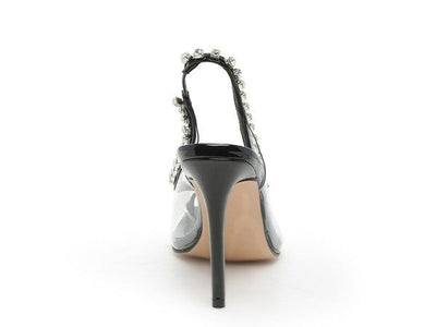 Heels Camarine Clear Stiletto - Jeweled Slingback Heels fashique fusion