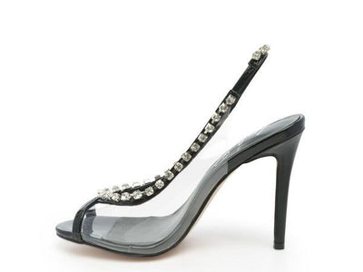 Heels Camarine Clear Stiletto - Jeweled Slingback Heels fashique fusion