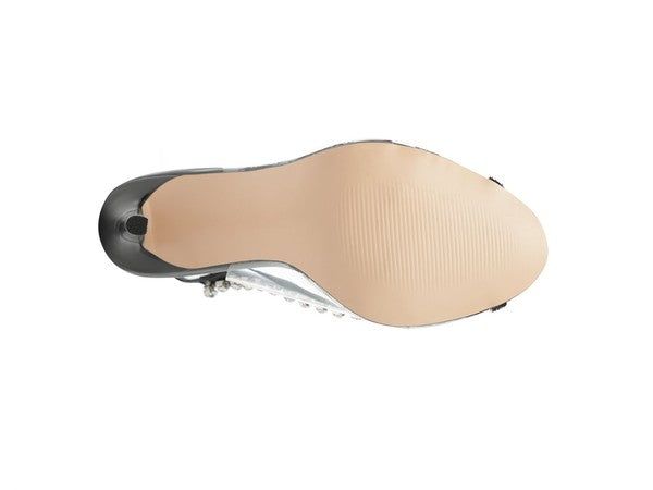 Heels Camarine Clear Stiletto - Jeweled Slingback Heels fashique fusion