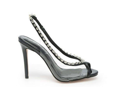 Heels Camarine Clear Stiletto - Jeweled Slingback Heels fashique fusion