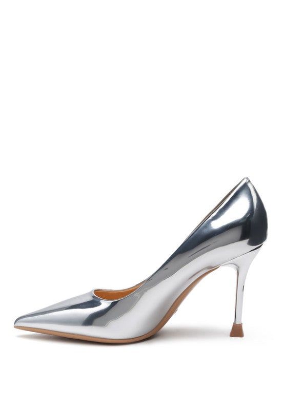 Heels Metallic Party Stiletto Heels - Pointed Toe Sandals fashique fusion