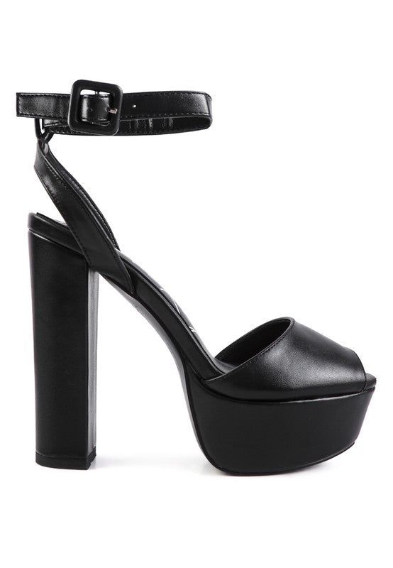 Heels Rager Platform Sandals - Chunky Block Sandals fashique fusion