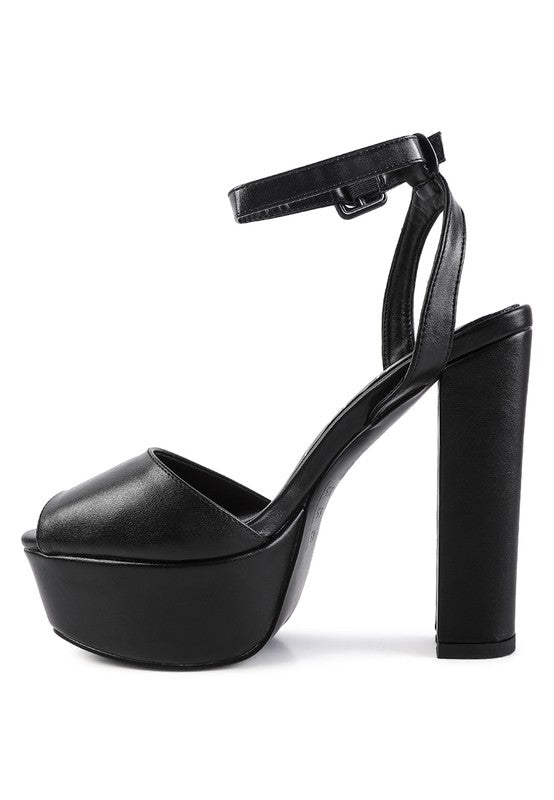 Heels Rager Platform Sandals - Chunky Block Sandals fashique fusion