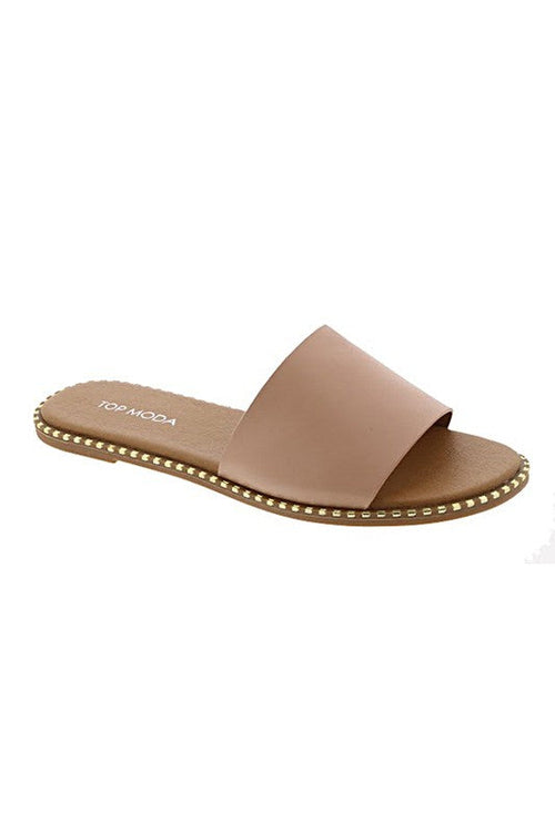 Heels 5.5 NUDE GATETH-1 Slide Sandals - Women's Slide Sandals fashique fusion