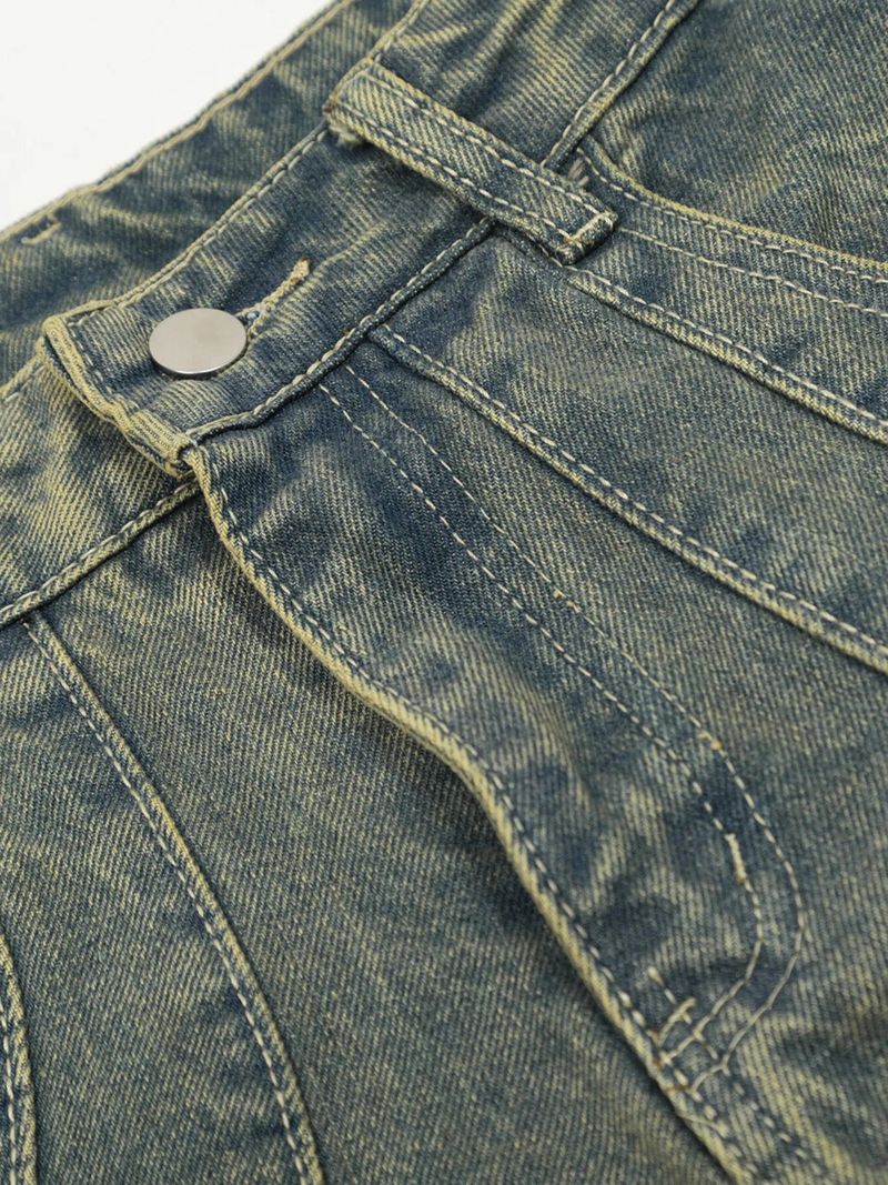 jeans Men's Wide Leg Jeans - Stretch Pocketed | Cotton Blend fashique fusion