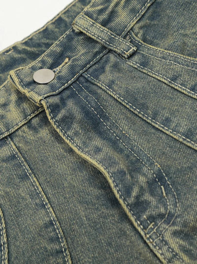 jeans Men's Wide Leg Jeans - Stretch Pocketed | Cotton Blend fashique fusion