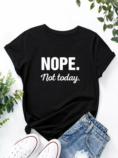 T-shirts NOT TODAY T-SHIRT - Cotton Graphic Tee | Cotton Material fashique fusion