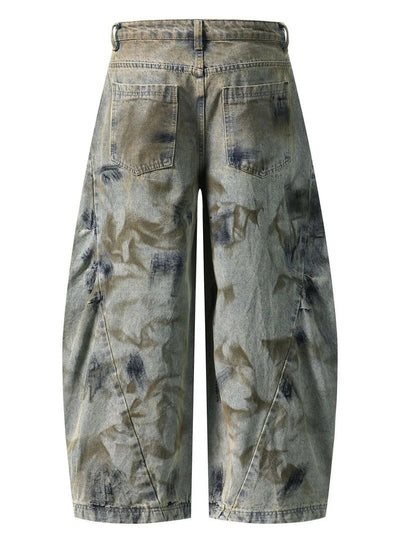 jeans Men's Wide Leg Jeans - Distressed Denim | 91% Cotton fashique fusion