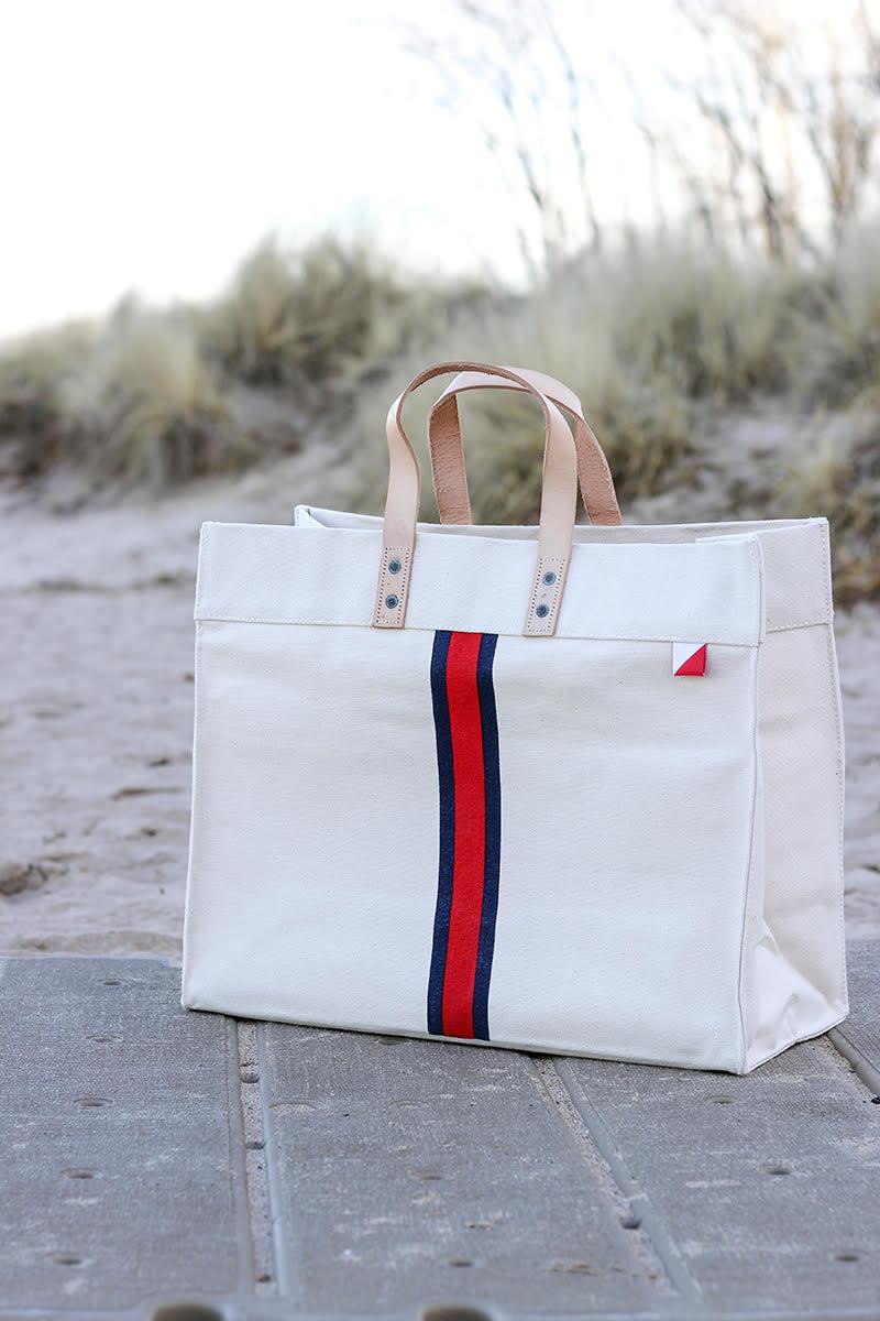 Bags & Wallets Striped Box Tote Bag - Canvas Tote Bag fashique fusion