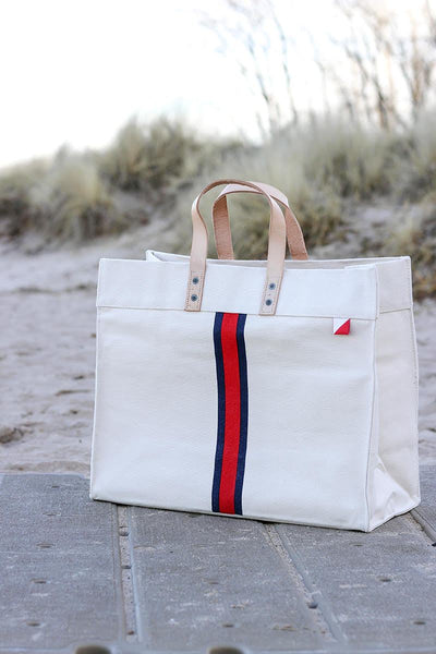 Bags & Wallets Striped Box Tote Bag - Canvas Tote Bag fashique fusion