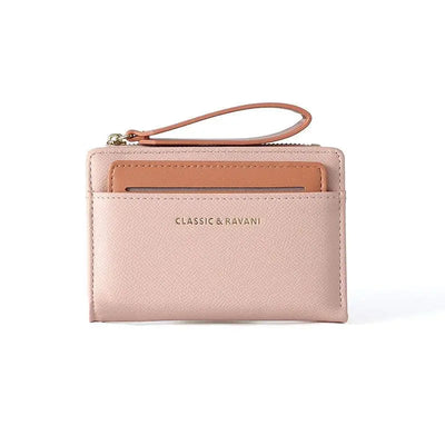 Gray Simple Elegant Solid Color Wallet For Women