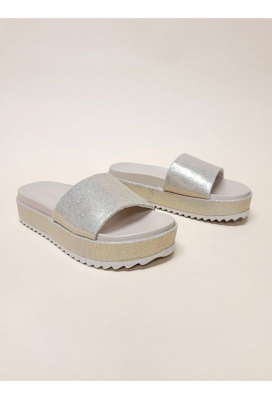 Footwear NEWYORK-09 SANDALS - Glitter Platform Open Toe fashique fusion