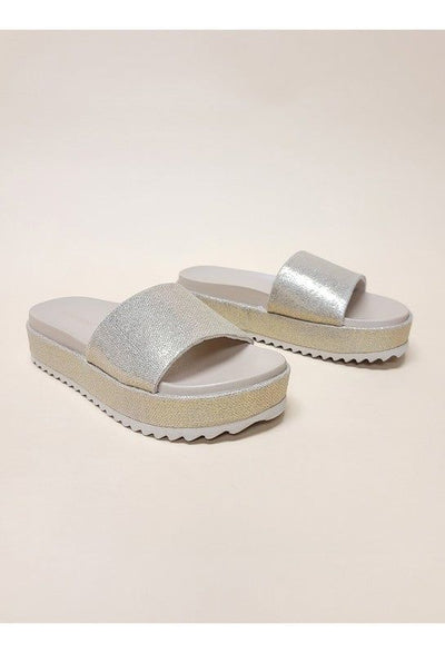 Footwear NEWYORK-09 SANDALS - Glitter Platform Open Toe fashique fusion