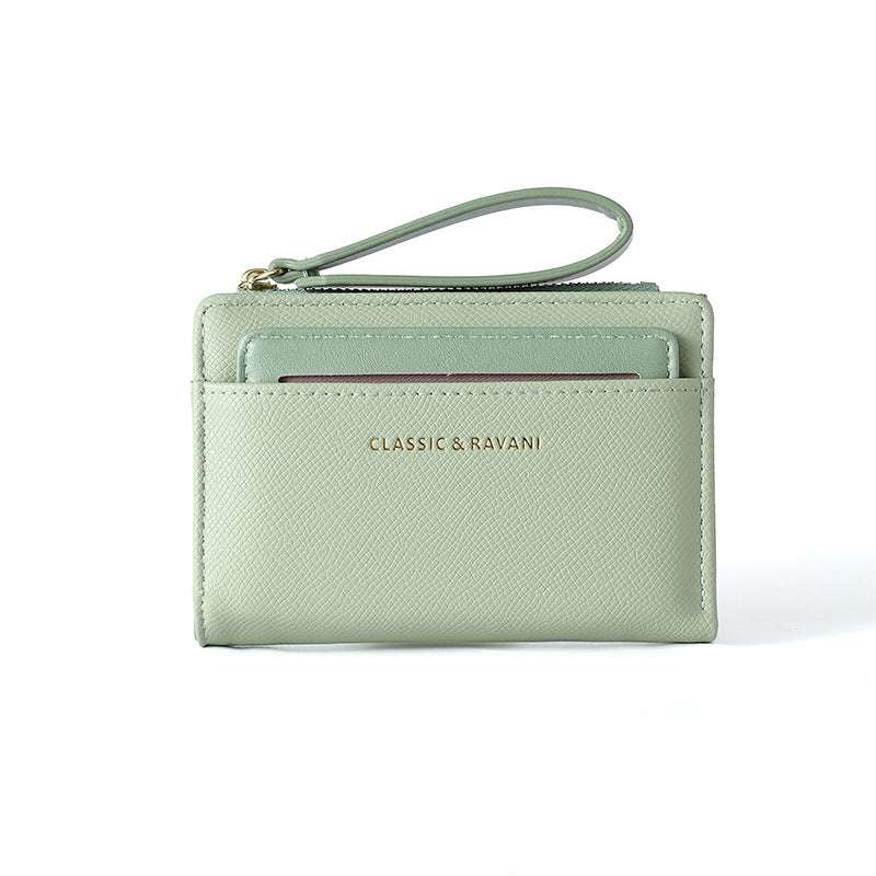 Gray Simple Elegant Solid Color Wallet For Women