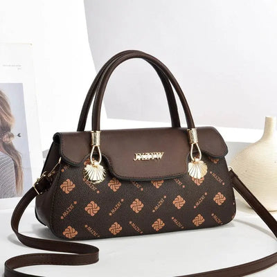 Antique White Vintage Exquisite Letter-printed Women's Handbag Fashion Printed Casual Simple Handbag Women's Cross-body Bag