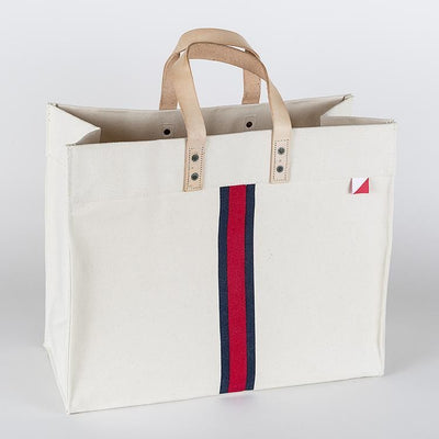 Bags & Wallets Striped Box Tote Bag - Canvas Tote Bag fashique fusion