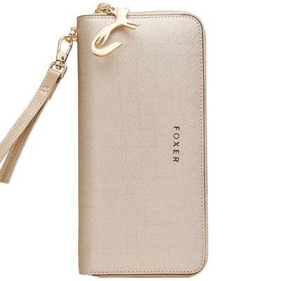 Gray Coin Purse Multiple Card Slots Long And Light Luxury Popular Clutch Purse Women