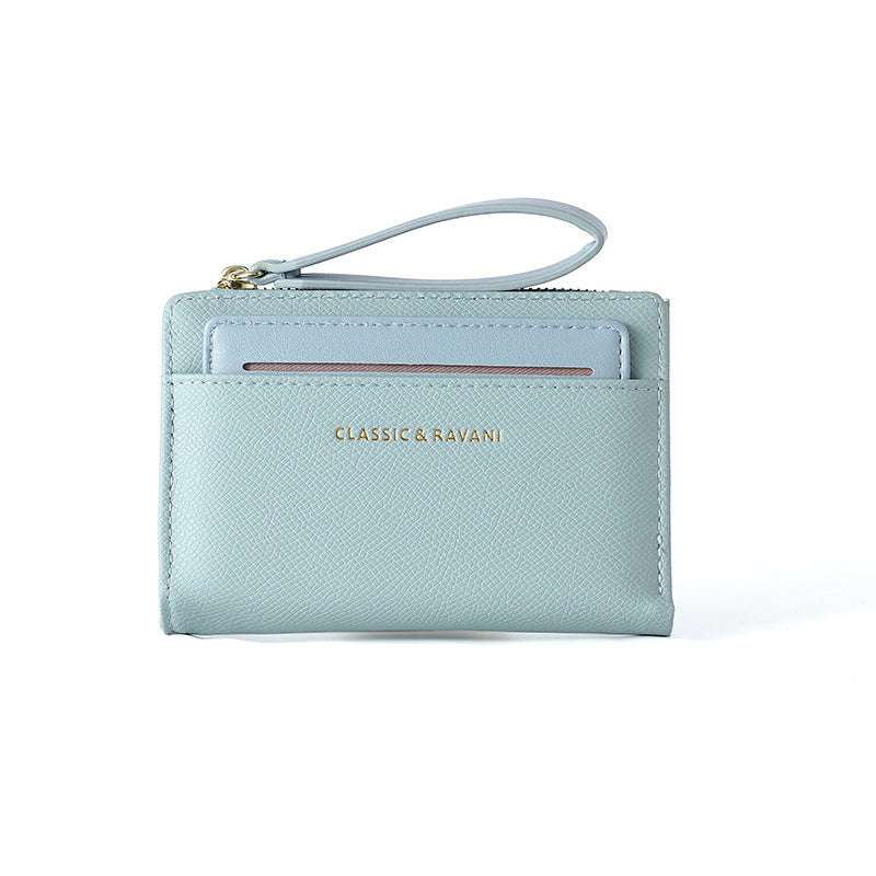 Gray Simple Elegant Solid Color Wallet For Women