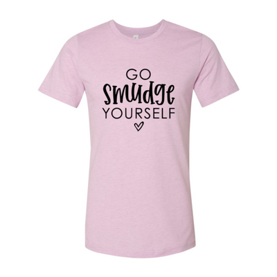 T-shirts Heather Prism Lilac Go Smudge Yourself T-Shirt - Unisex Ring Spun Cotton fashique fusion