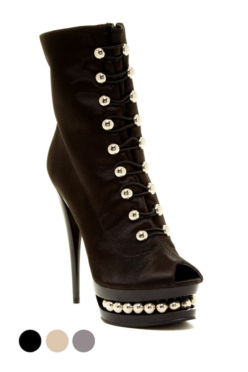 Footwear Satin Platform High Heels fashique fusion