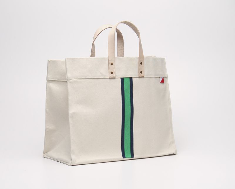 Bags & Wallets Striped Box Tote Bag - Canvas Tote Bag fashique fusion