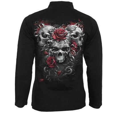 Fashion Accessories SKULLS N' ROSES - Slant Zip Women Biker Jacket Black fashique fusion