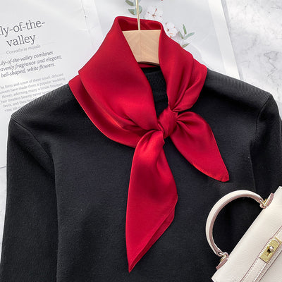 Thistle Spring And Autumn Elegant Retro Silk High-end Scarf