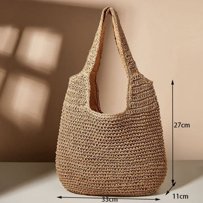 Handbags Summer Straw Tote Bag - Stylish Beach Essential fashique fusion