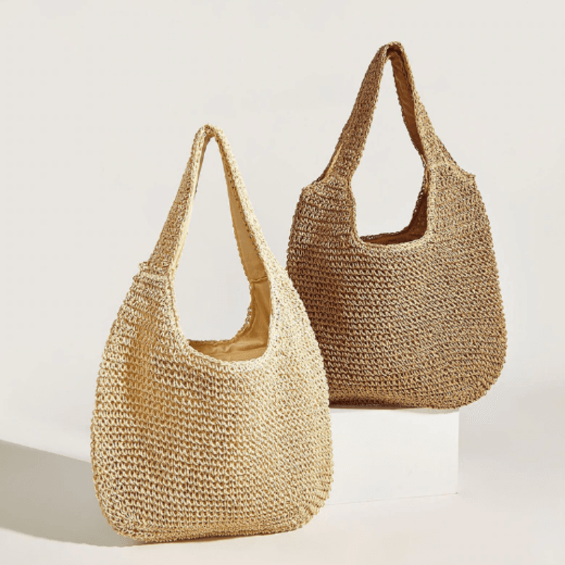 Handbags Summer Straw Tote Bag - Stylish Beach Essential fashique fusion