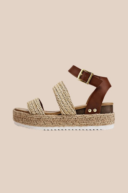 sandals NATURAL RAFFIA Espadrille Sandals - Best Casual Sandals | Open Toe Ankle Strap fashique fusion