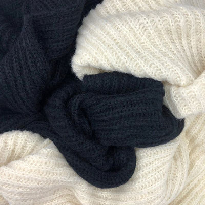 Accessories Chunky Alpaca Knit Scarf - Snow Knit fashique fusion