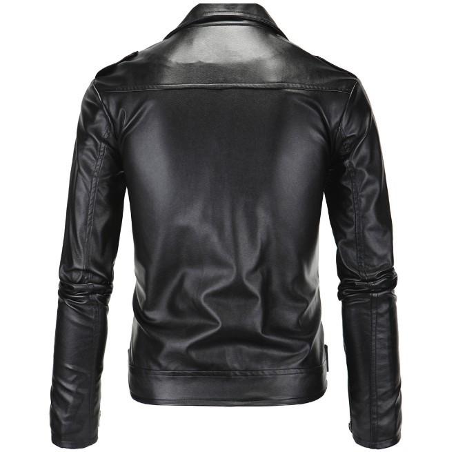 Jackets & Coats Ninja Stealth Black Mens Faux Leather Biker Jacket fashique fusion