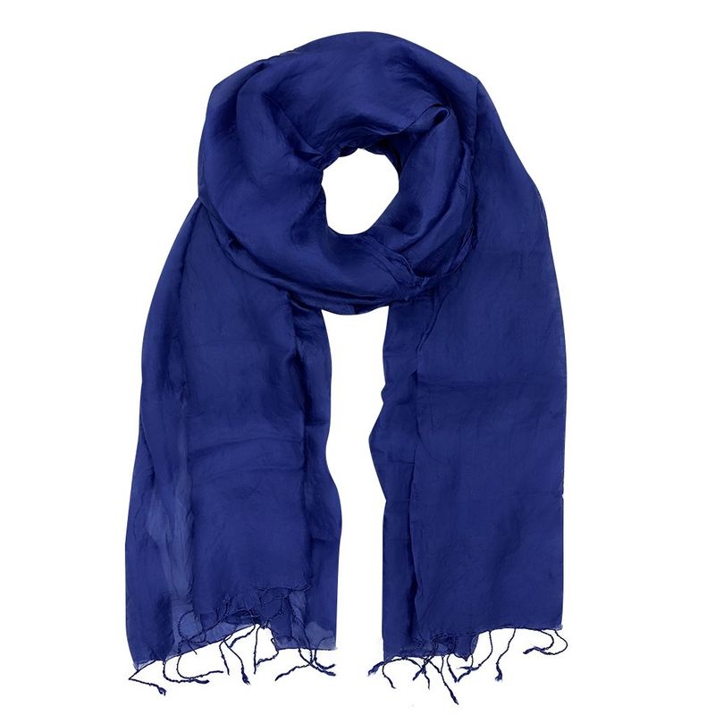 Scarves & Bandanas Sapphire Khmer Silk Scarf - Handwoven Silk Scarf | Khmer, Large fashique fusion