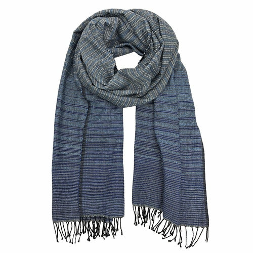 Scarves & Bandanas Slate Ethiopian Cotton Scarf - Handmade Wrap fashique fusion
