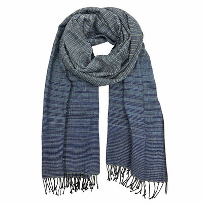 Scarves & Bandanas Slate Ethiopian Cotton Scarf - Handmade Wrap fashique fusion