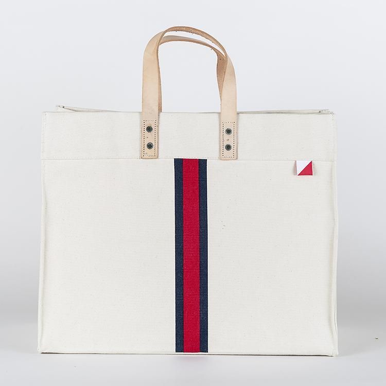 Bags & Wallets Striped Box Tote Bag - Canvas Tote Bag fashique fusion