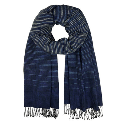 Scarves & Bandanas Midnight Ethiopian Cotton Scarf - Handmade Wrap fashique fusion