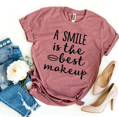 T-shirts Best Smile T-Shirt - Cotton Makeup Shirt | Soft Feel Fit fashique fusion