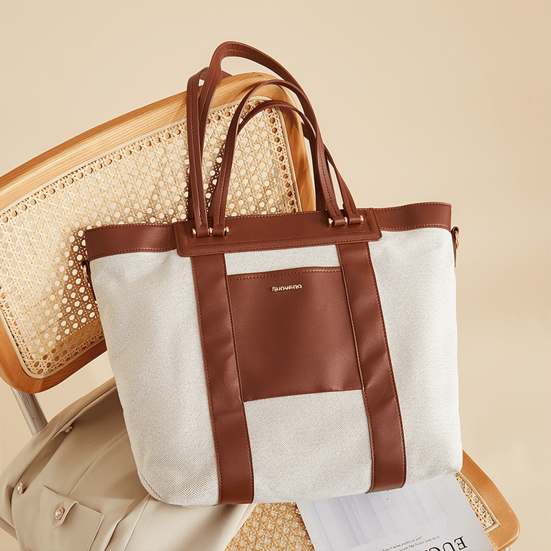 Parenthood & Accessories Canvas Tote Diaper Bag - Large with Clips fashique fusion