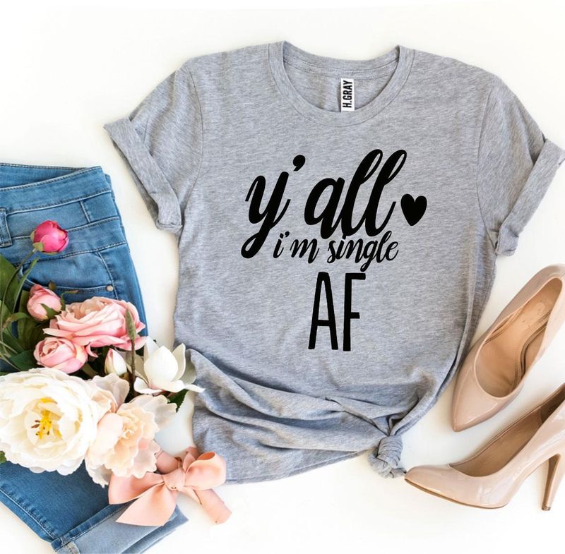 T-shirts Single AF T-shirt - Premium Print | Bella Canvas Sizes fashique fusion