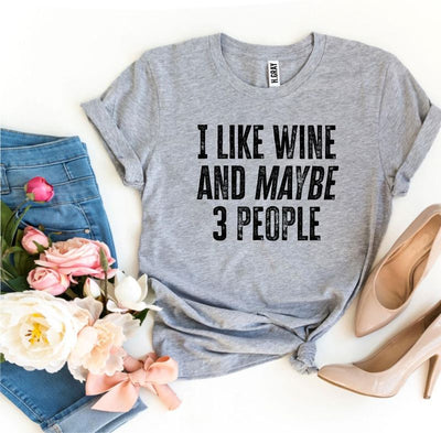 T-shirts 3 People Wine T-shirt - Wine Lover Shirt | Soft Cotton fashique fusion