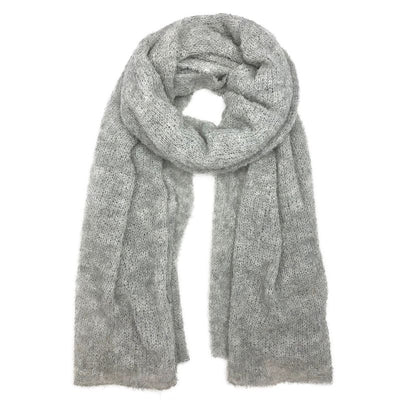 Scarves & Bandanas Gray Ultra Plush Alpaca Scarf - Peruvian Alpaca Fiber fashique fusion