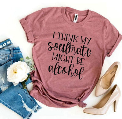T-shirts Soulmate Alcohol T-shirt - Cotton Comfort fashique fusion
