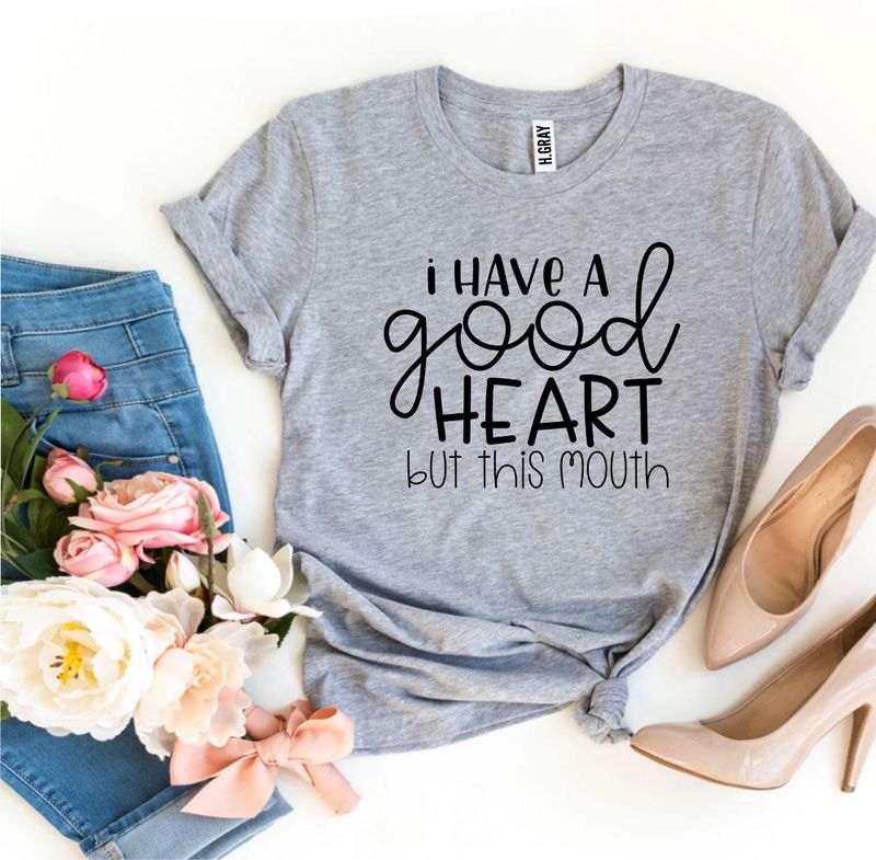 T-shirts Good Heart T-shirt Cotton - Soft Ring Spun Cotton fashique fusion