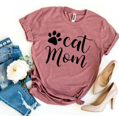 T-shirts Cat Mom T-shirt - Premium Cotton fashique fusion