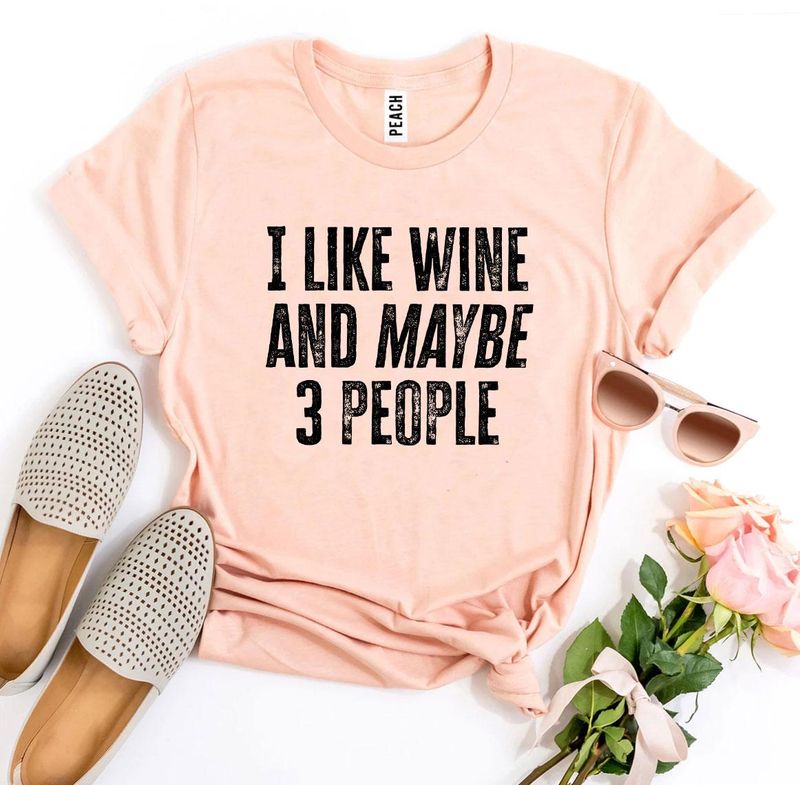 T-shirts 3 People Wine T-shirt - Wine Lover Shirt | Soft Cotton fashique fusion